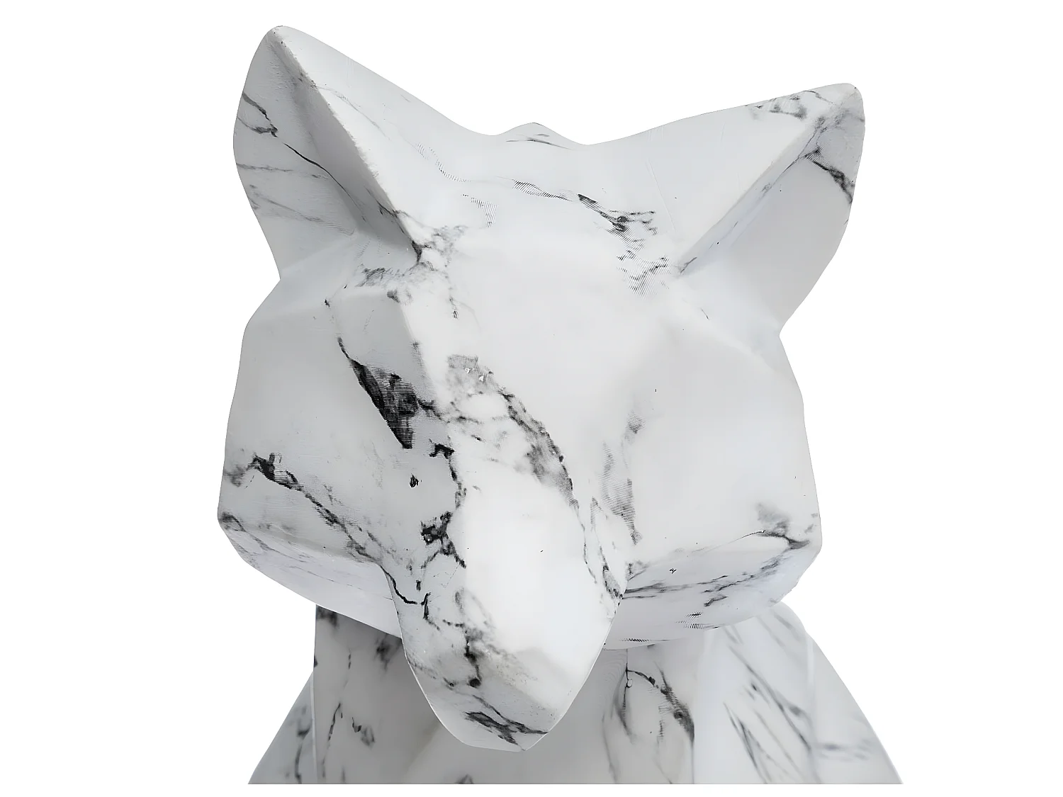 Statuette Déco Origami "Renard" 25cm Blanc