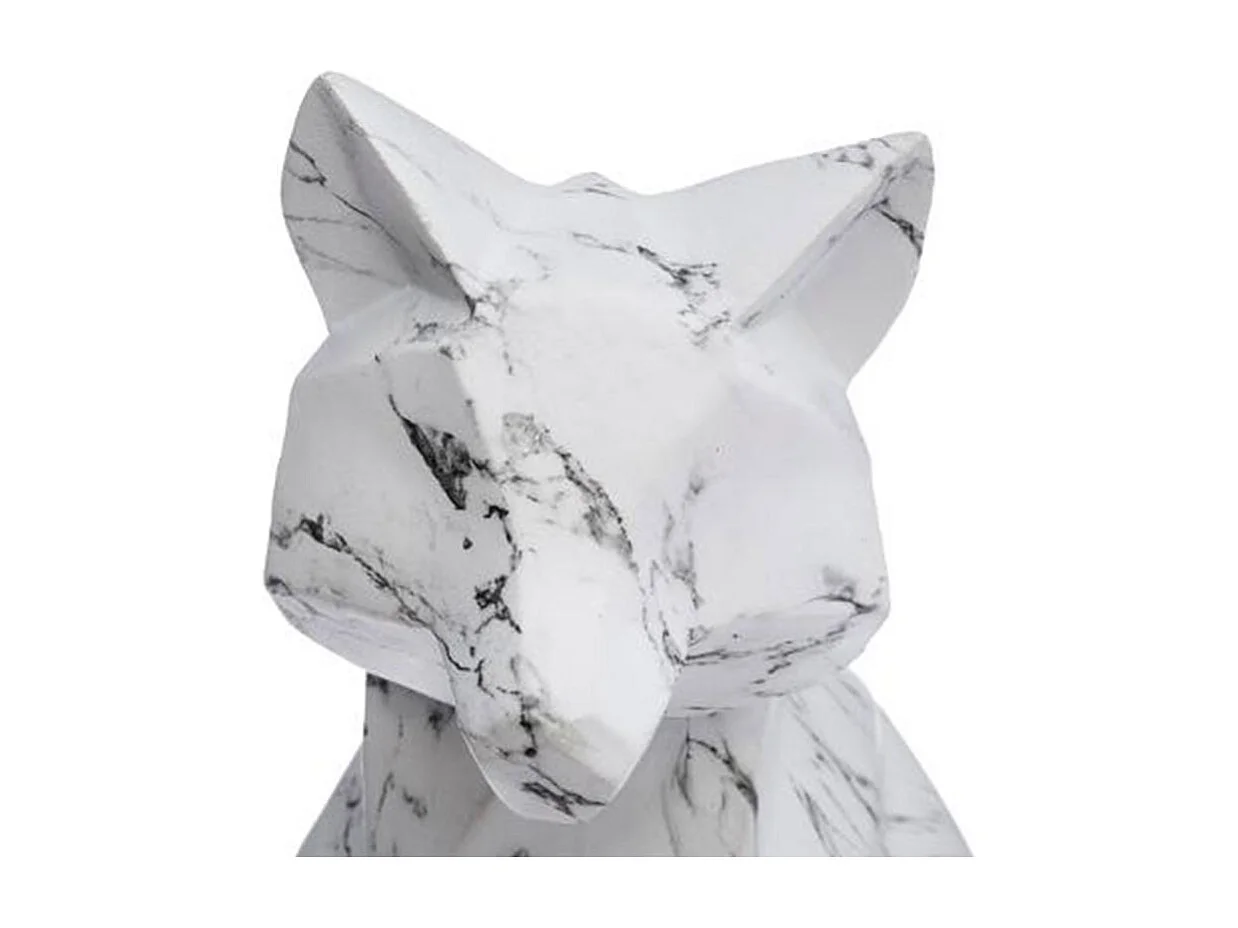 Statuette Déco Origami "Renard" 25cm Blanc