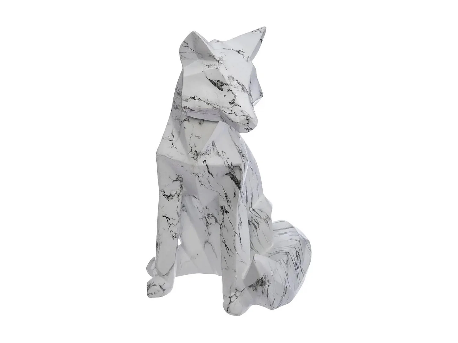 Statuette Déco Origami "Renard" 25cm Blanc