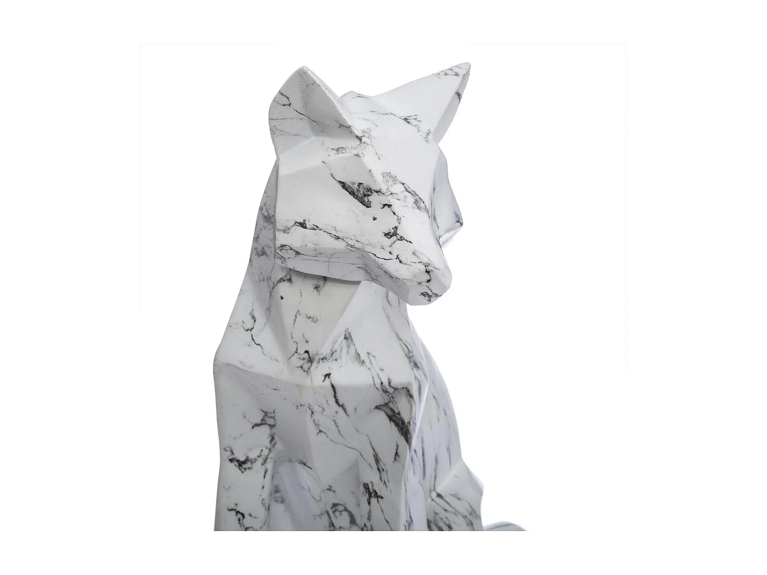 Statuette Déco Origami "Renard" 25cm Blanc
