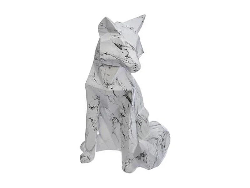 Statuette Déco Origami "Renard" 25cm Blanc