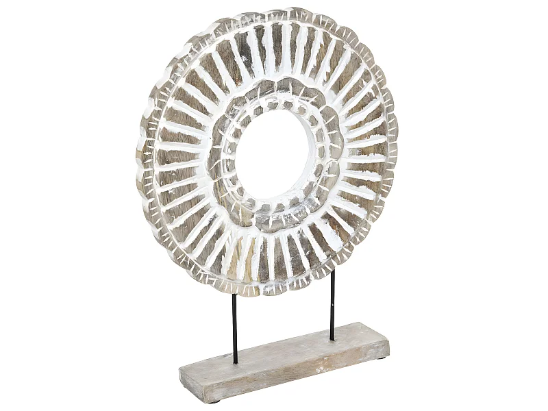 Cercle Déco à Poser "Rond" 43cm Beige Lin