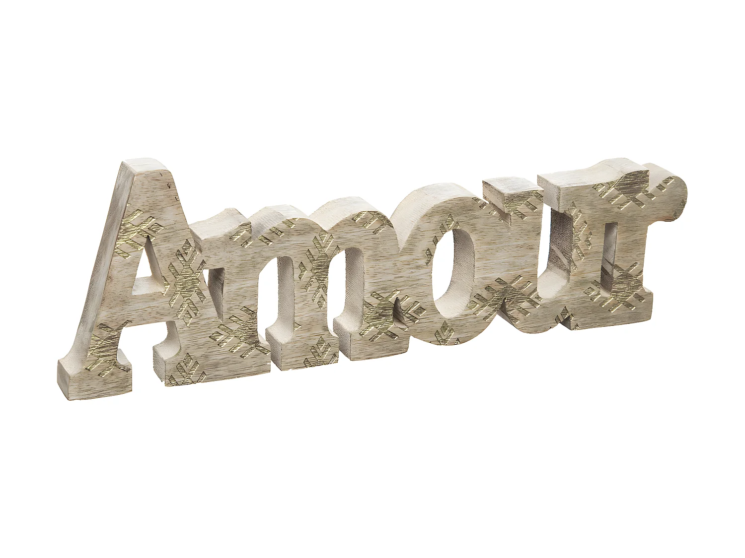 Mot à Poser Déco en Bois "Amour" 30cm Beige