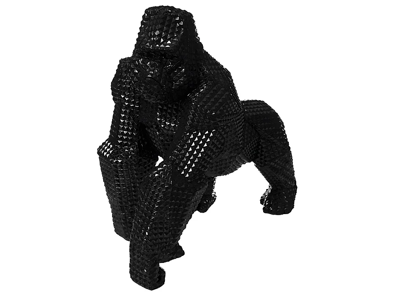 Objet déco Gorille en résine Noire façon Strass H 40 cm