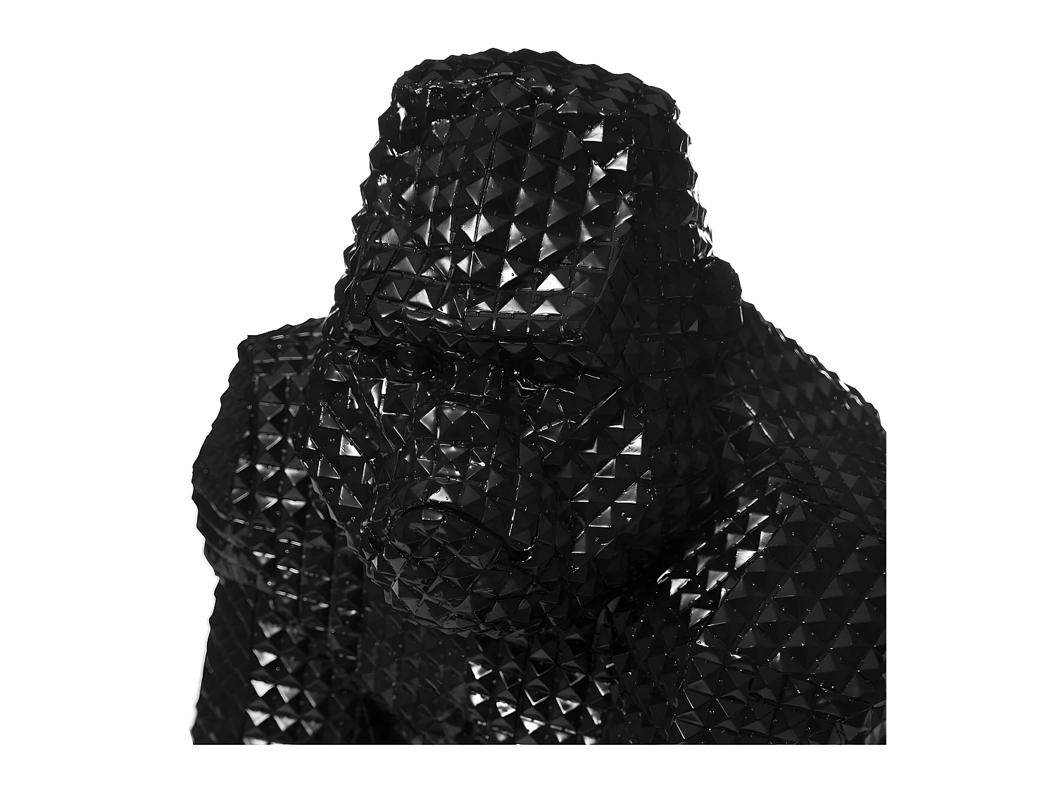 Objet déco Gorille en résine Noire façon Strass H 40 cm