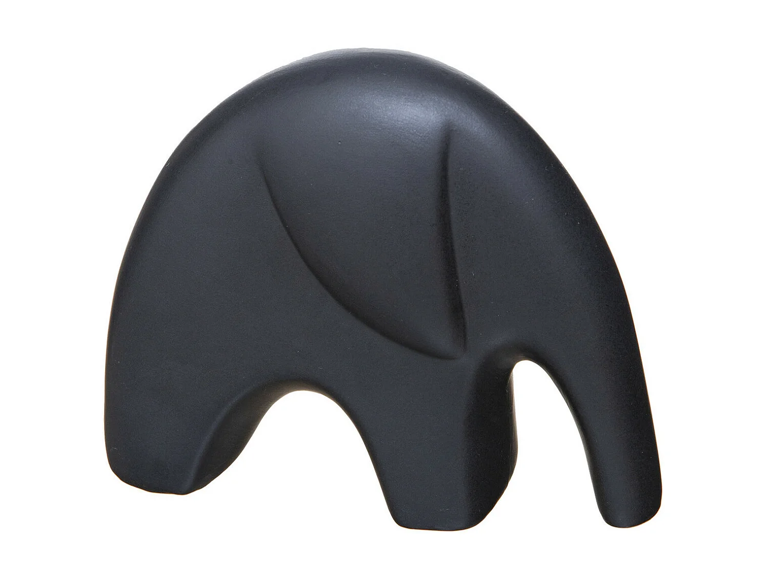 Lot de 2 Statuettes Déco "Éléphant" 18cm Noir