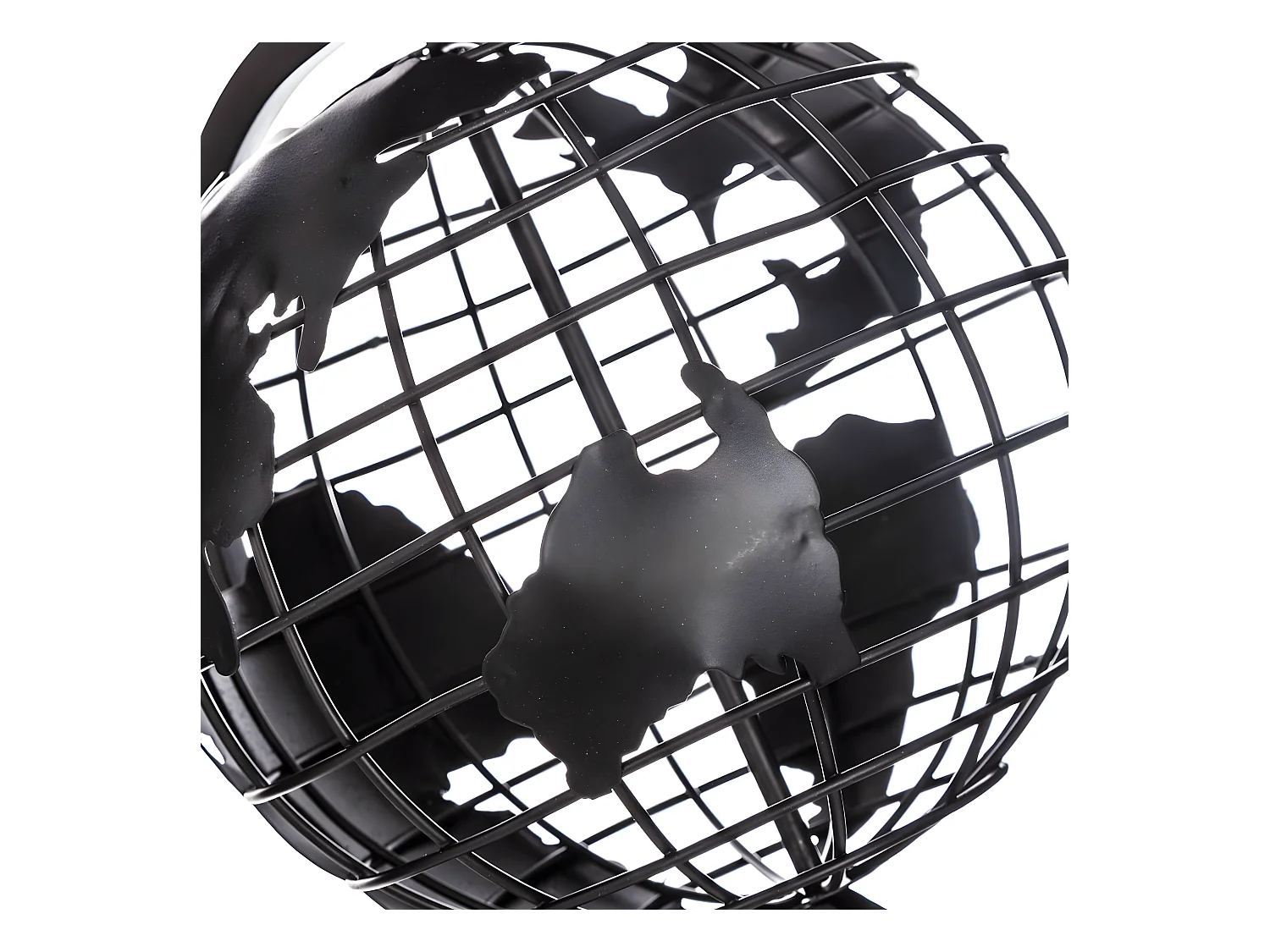 Décoration à Poser en Métal "Globe" 25cm Noir