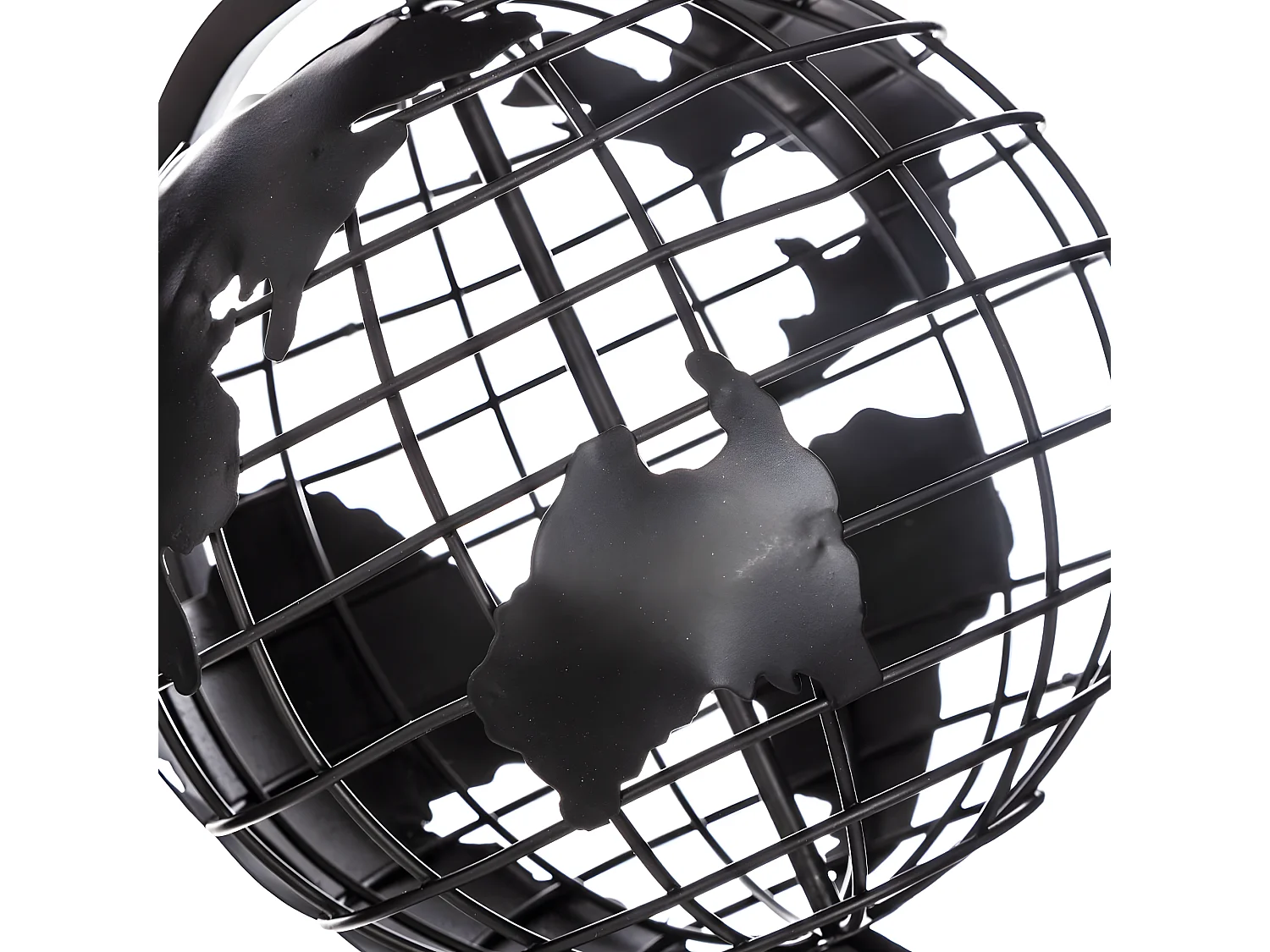 Décoration à Poser en Métal "Globe" 25cm Noir