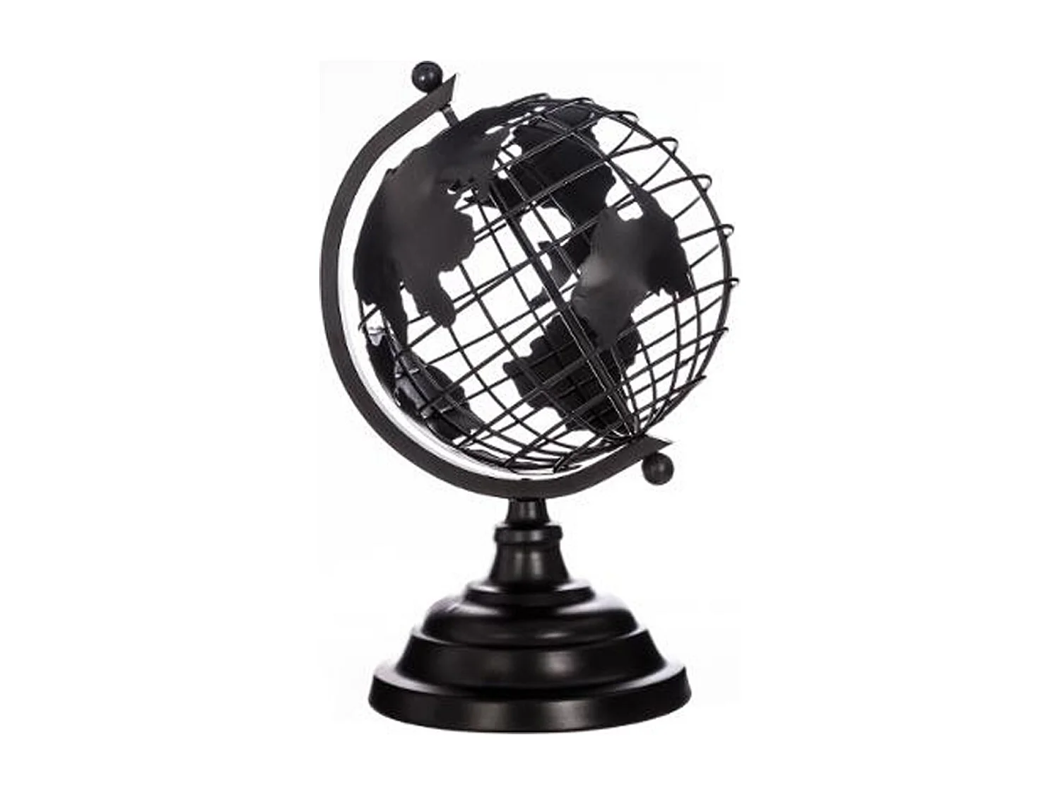 Décoration à Poser en Métal "Globe" 25cm Noir