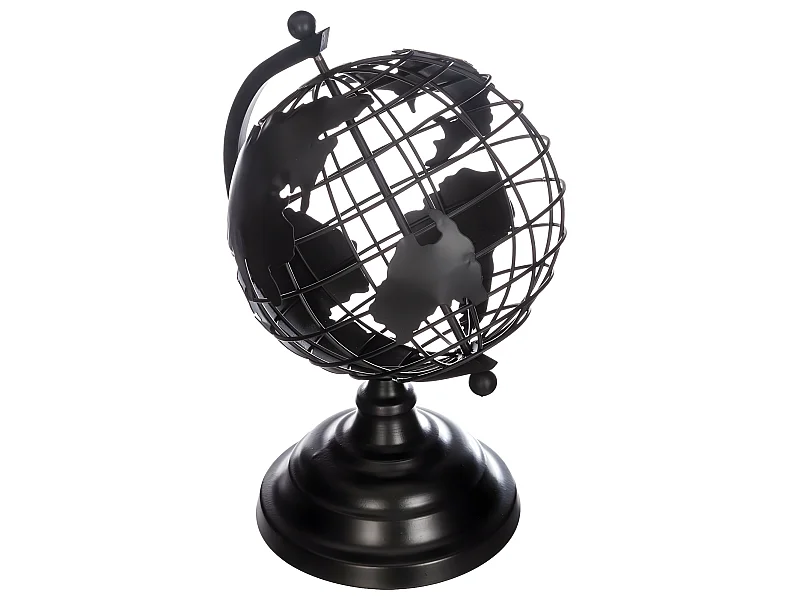 Décoration à Poser en Métal "Globe" 25cm Noir