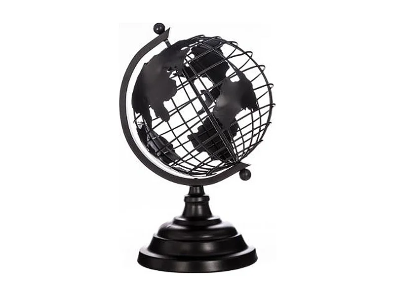 Décoration à Poser en Métal "Globe" 25cm Noir