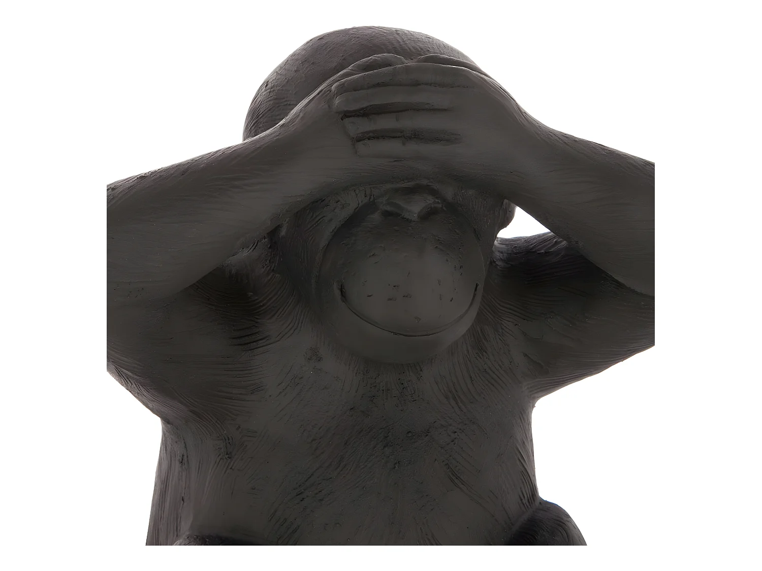 Lot de 3 Statues Singes "Sagesse" 24cm Noir