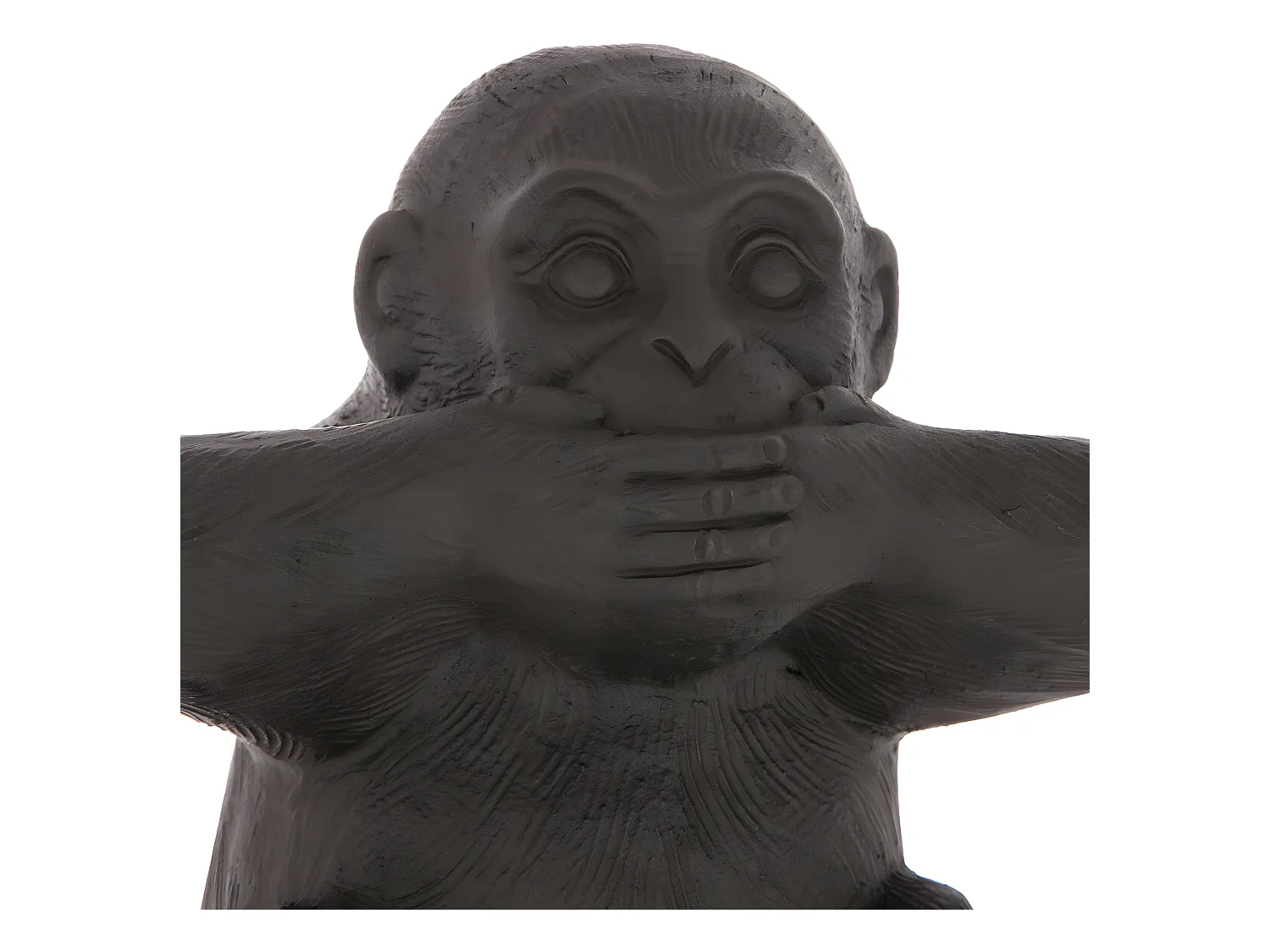 Lot de 3 Statues Singes "Sagesse" 24cm Noir