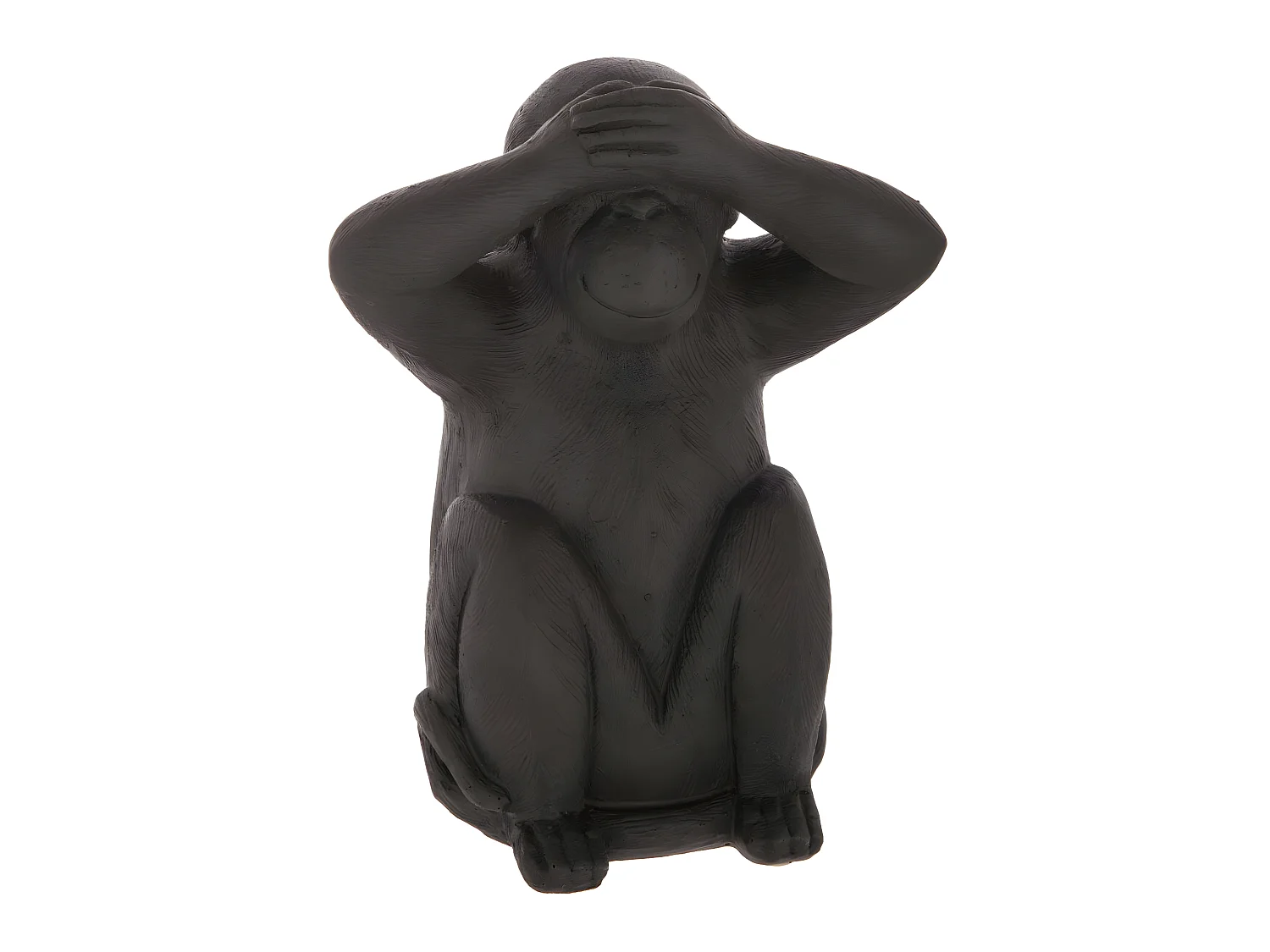 Lot de 3 Statues Singes "Sagesse" 24cm Noir