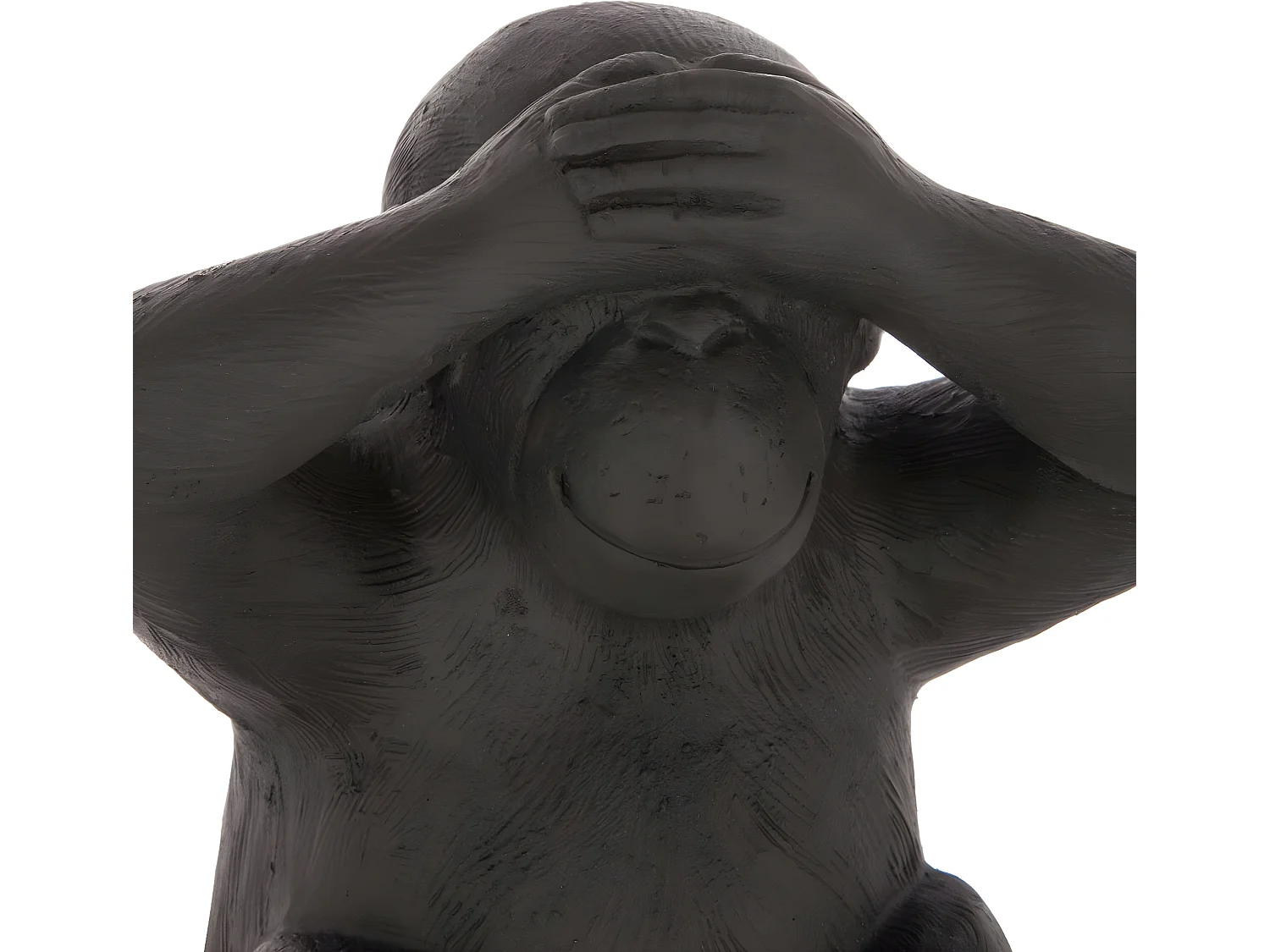 Lot de 3 Statues Singes "Sagesse" 24cm Noir