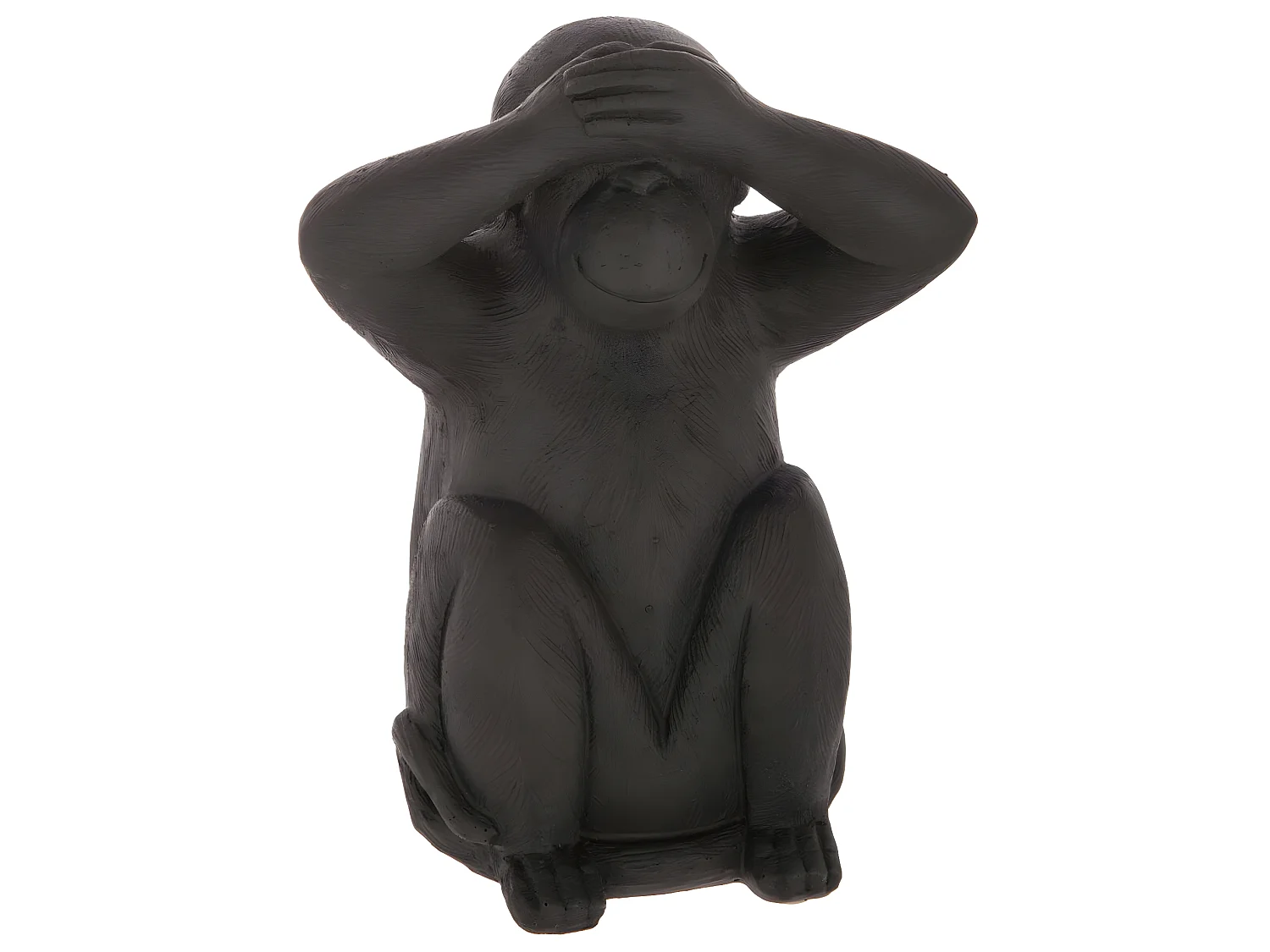 Lot de 3 Statues Singes "Sagesse" 24cm Noir