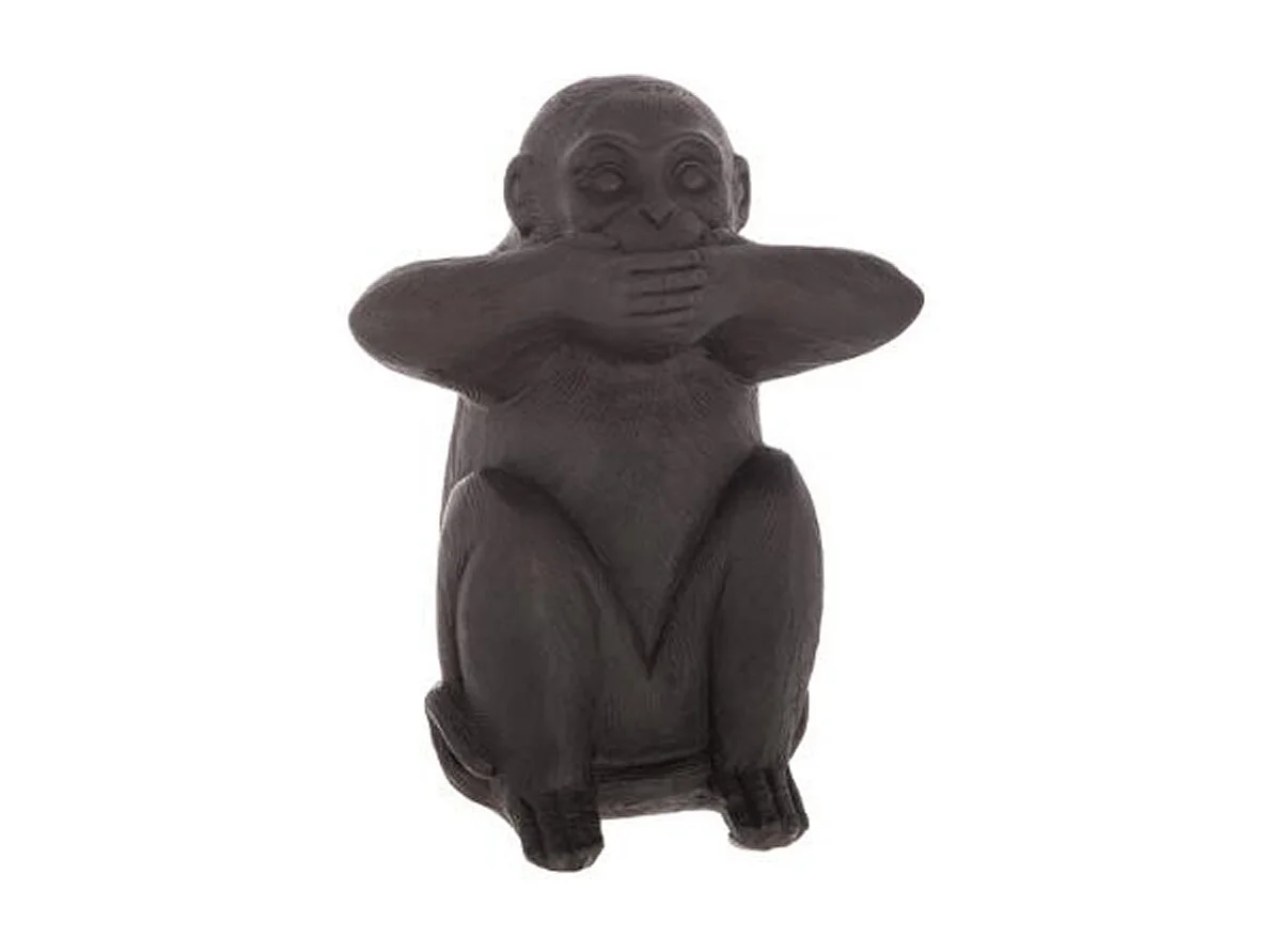 Lot de 3 Statues Singes "Sagesse" 24cm Noir