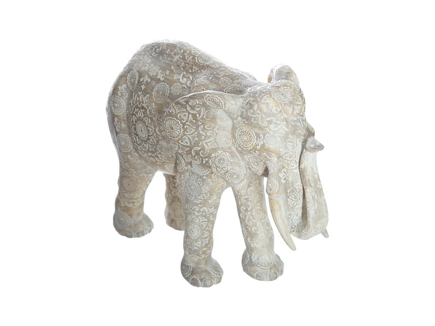 Statuette en Résine "Éléphant" 22cm Beige