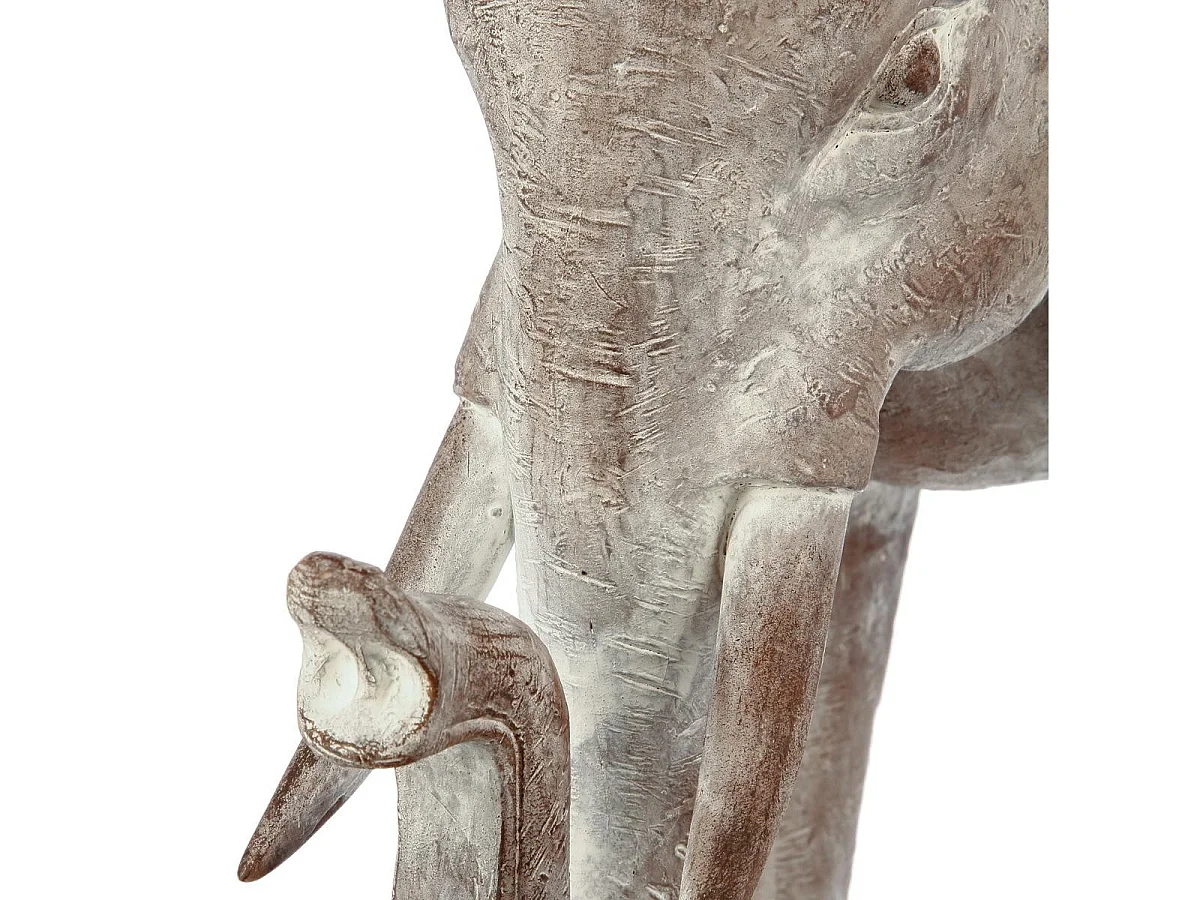 Statuette Déco "Éléphant Résine" 46cm Gris