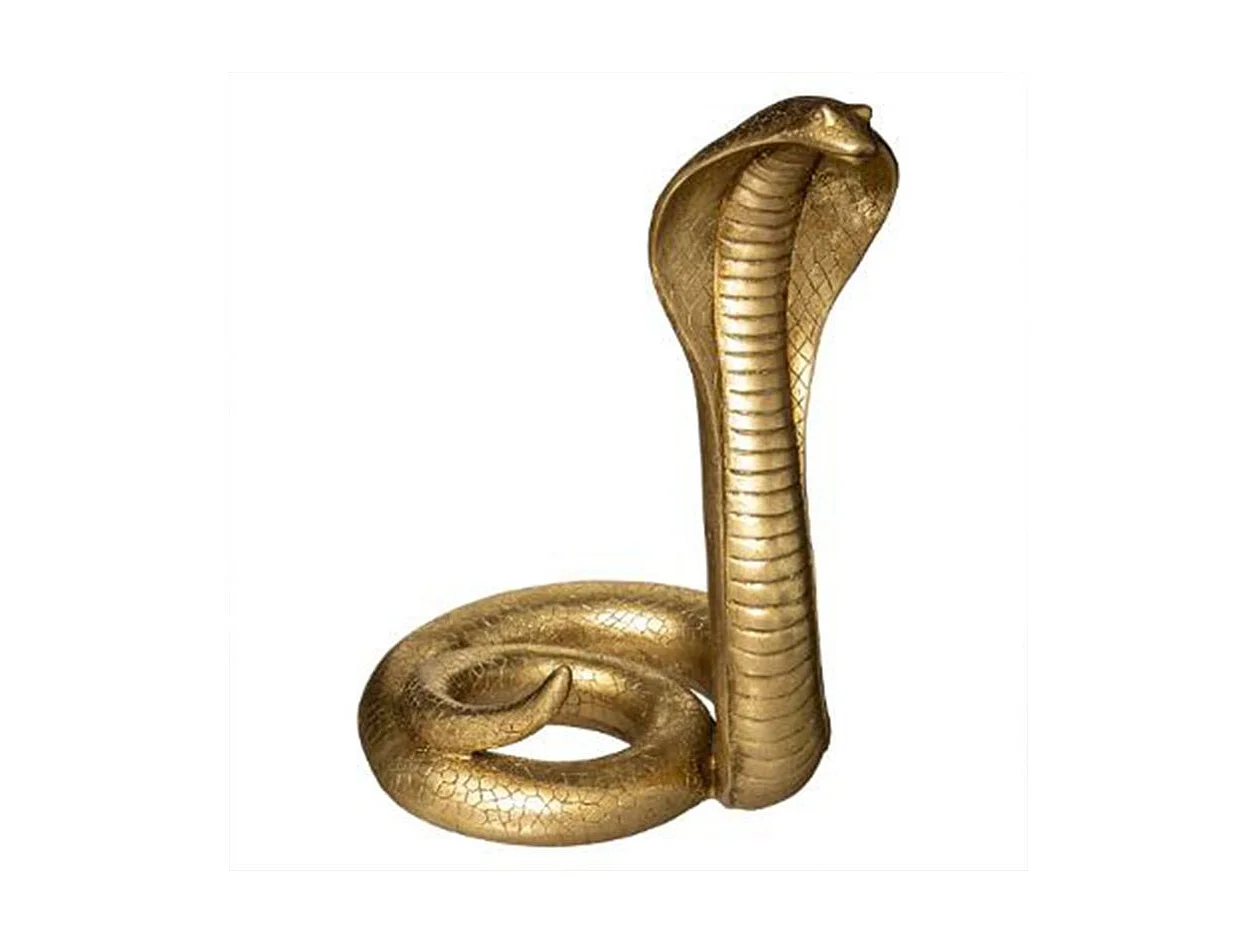 Statue Déco "Cobra" 36cm Or