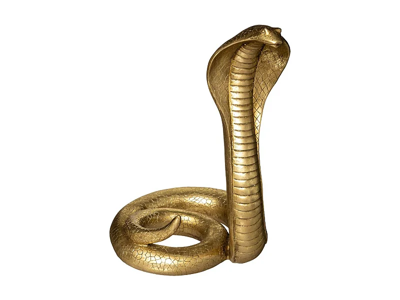 Statue Déco "Cobra" 36cm Or