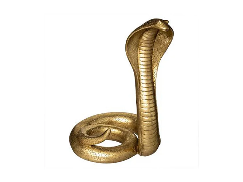 Statue Déco "Cobra" 36cm Or