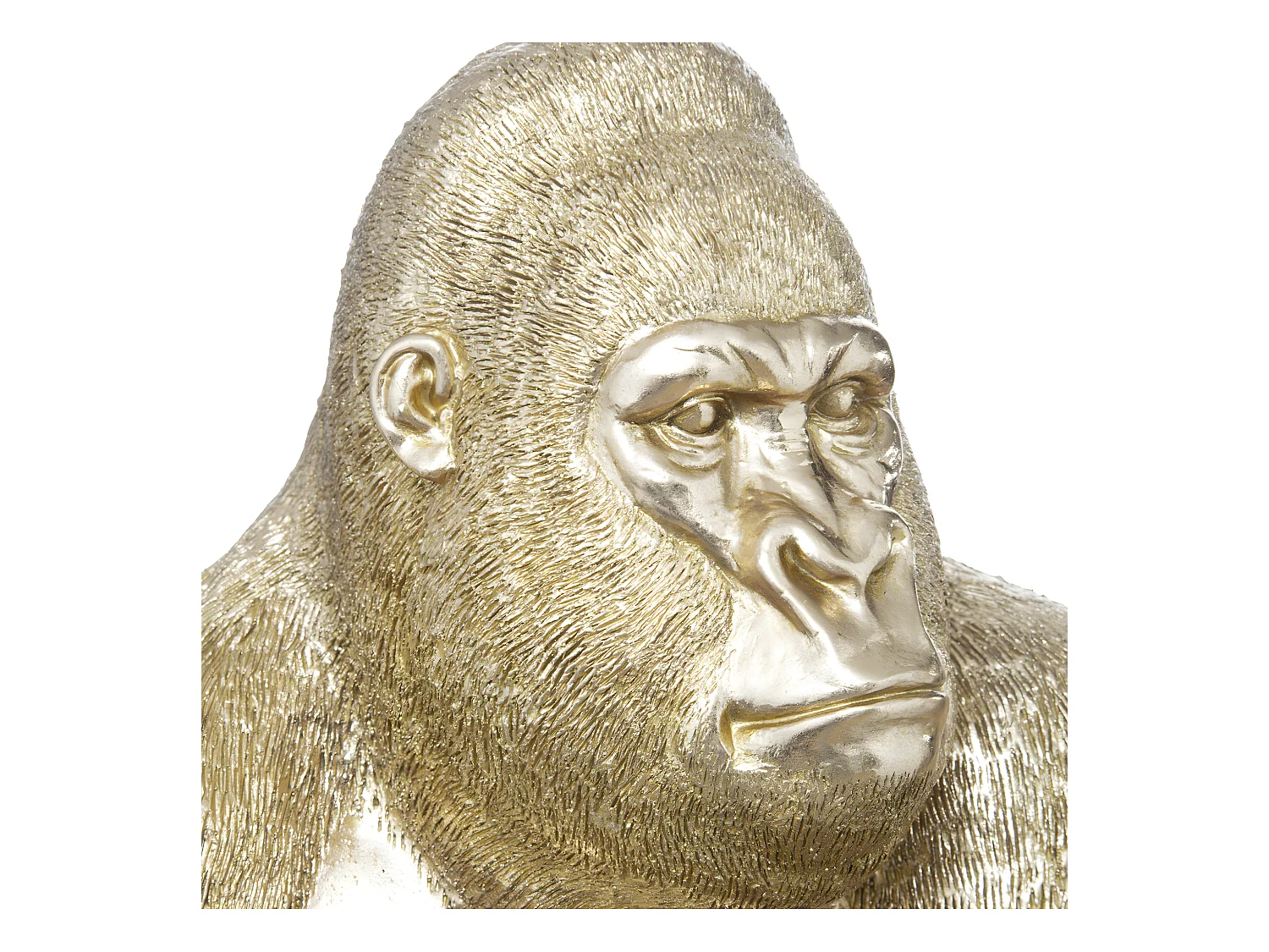 Statuette Déco "Gorille Assis" 61cm Or