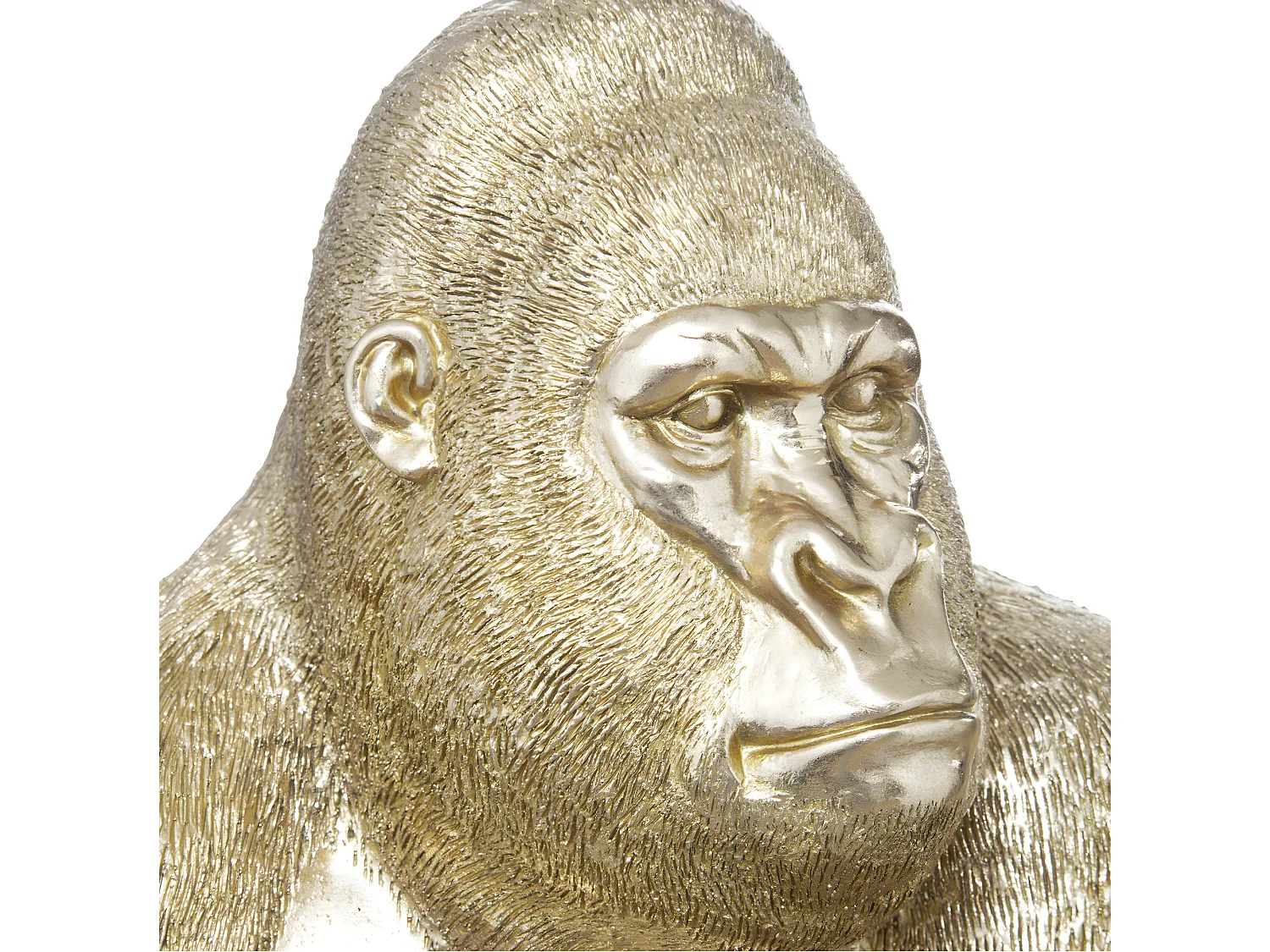 Statuette Déco "Gorille Assis" 61cm Or