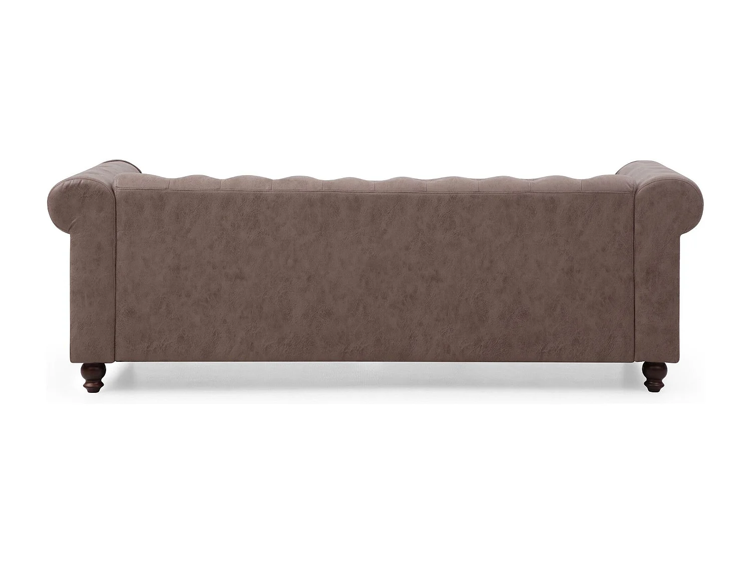 Canapé 3 Places "Chesterfield" 207cm Marron Vintage
