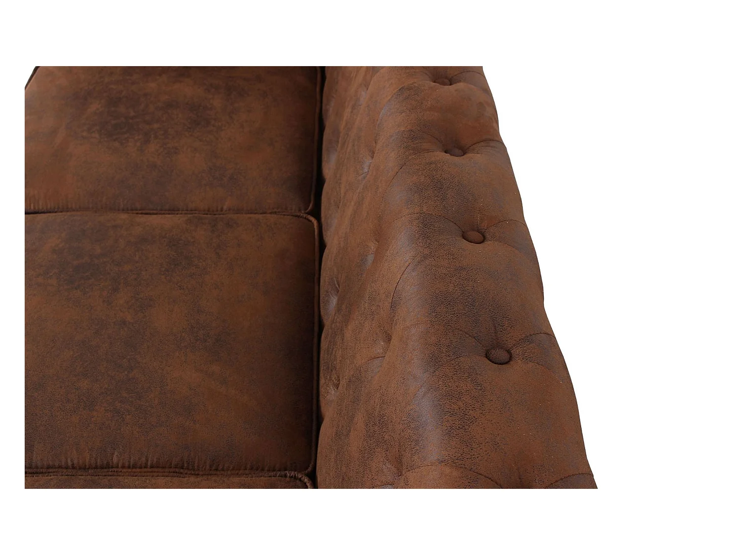 Canapé 2 Places "Chesterfield" 157cm Marron Vintage
