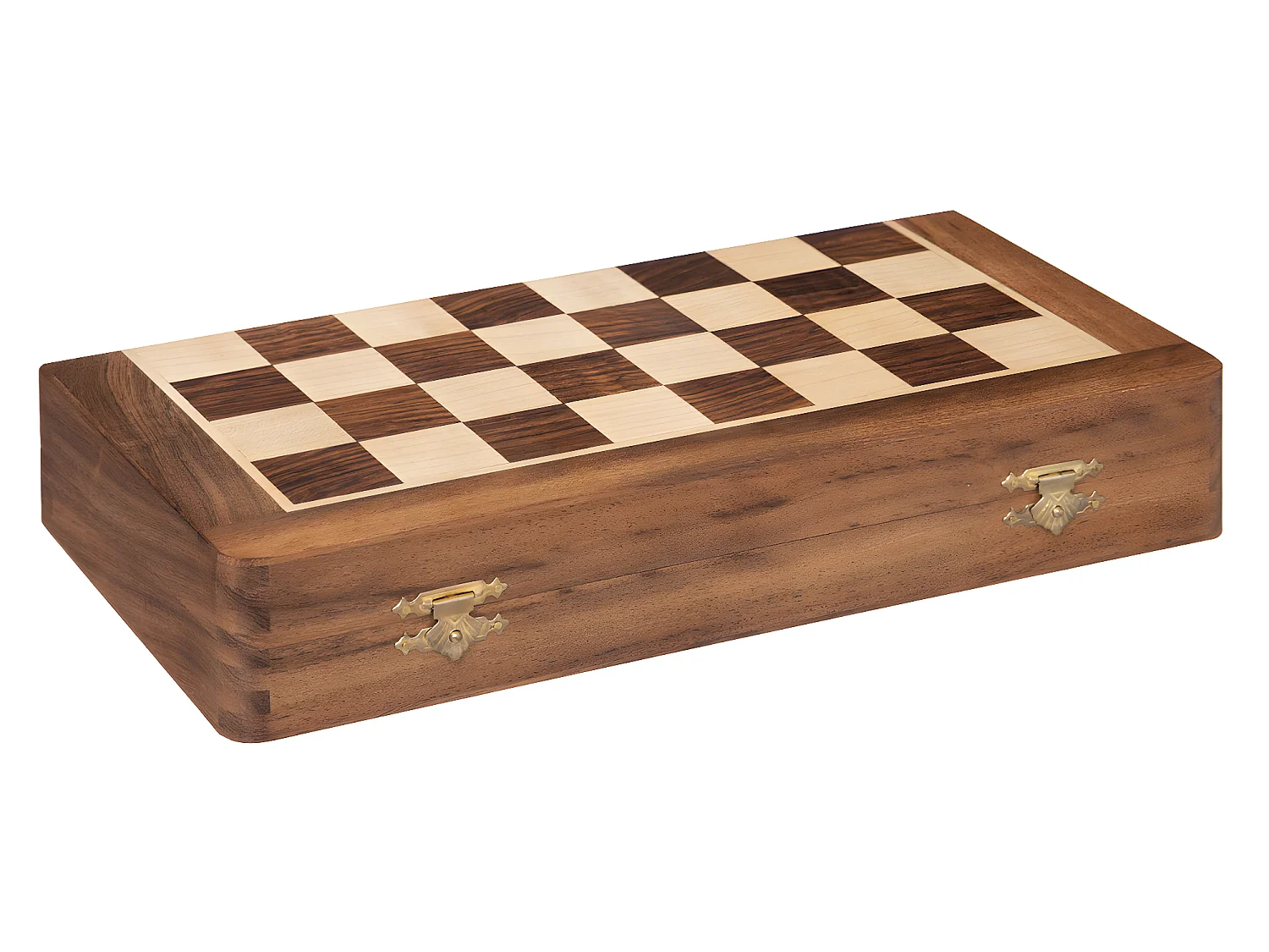 Jeu d'Échec Déco "Bois d'Acacia" 33cm Marron