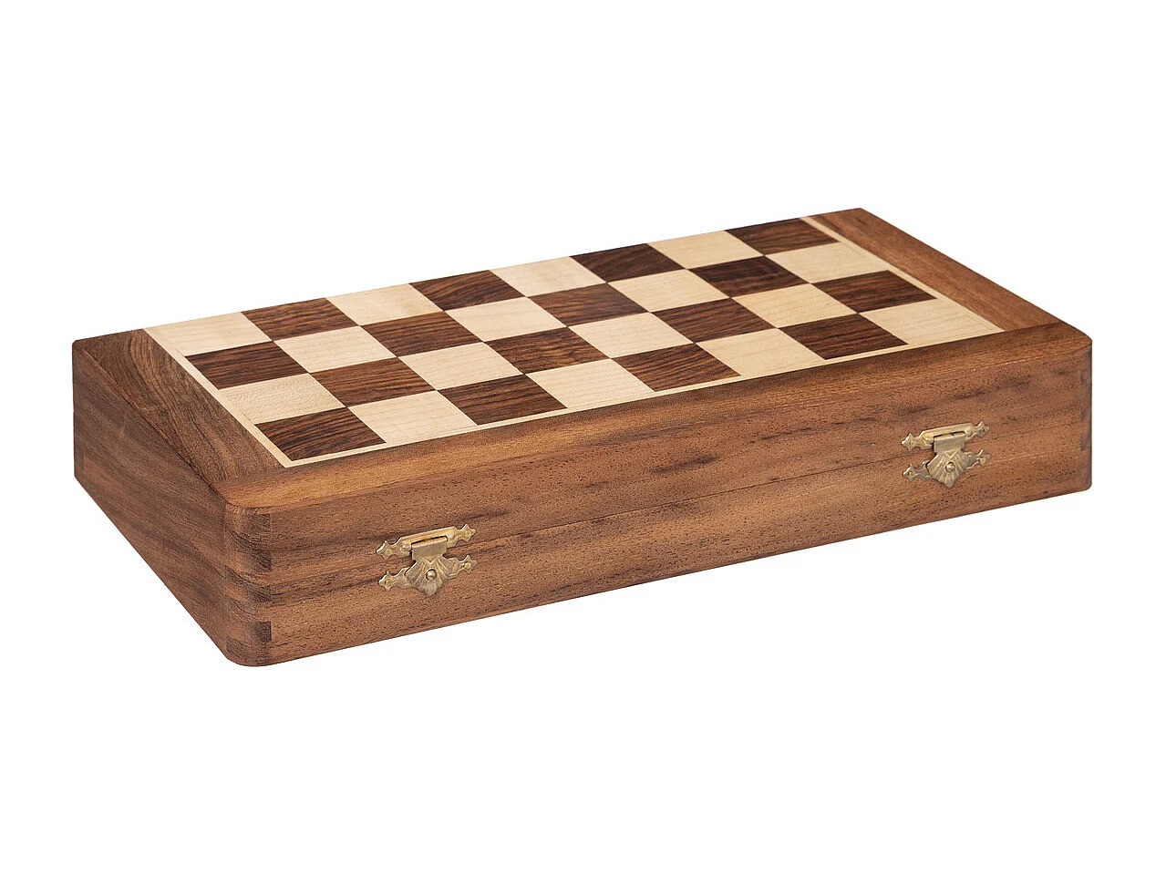 Jeu d'Échec Déco "Bois d'Acacia" 33cm Marron