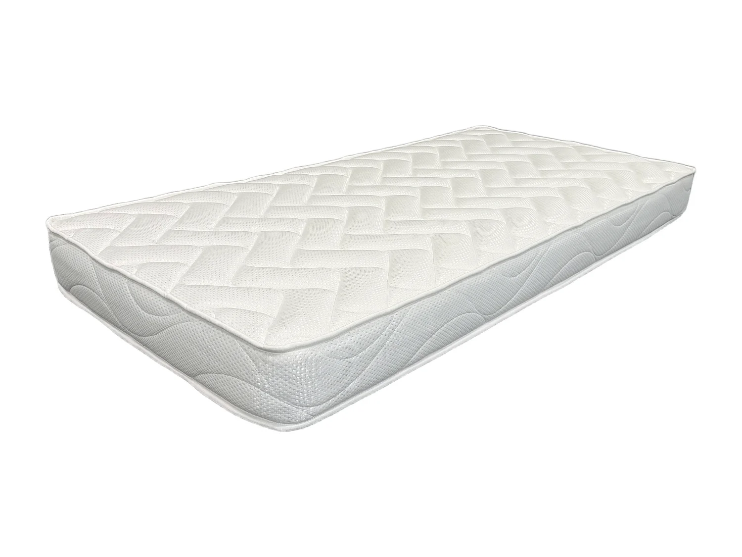 Ensemble Matelas mousse ECO - 90x190 - 1 Oreiller mémoire 50x70 - Sommier kit couleur chêne