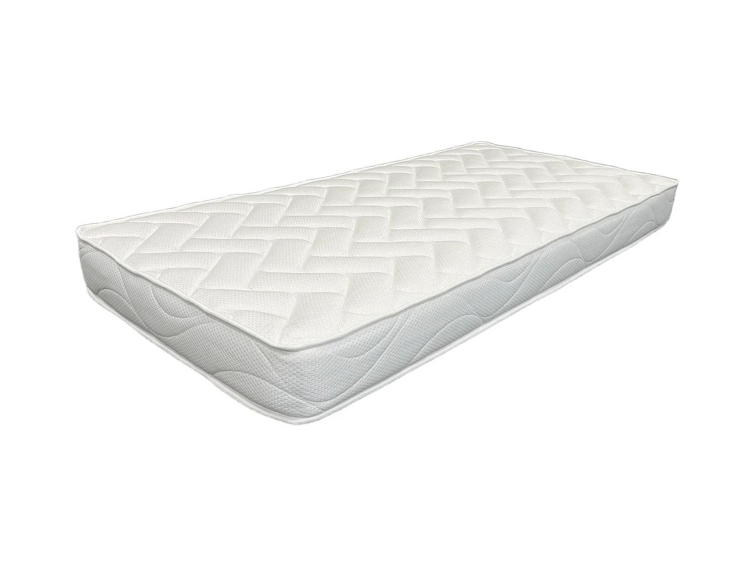 Ensemble Matelas mousse ECO - 90x190 et 1 Oreiller flocons mémoire 50x70 - Sommier kit Gris