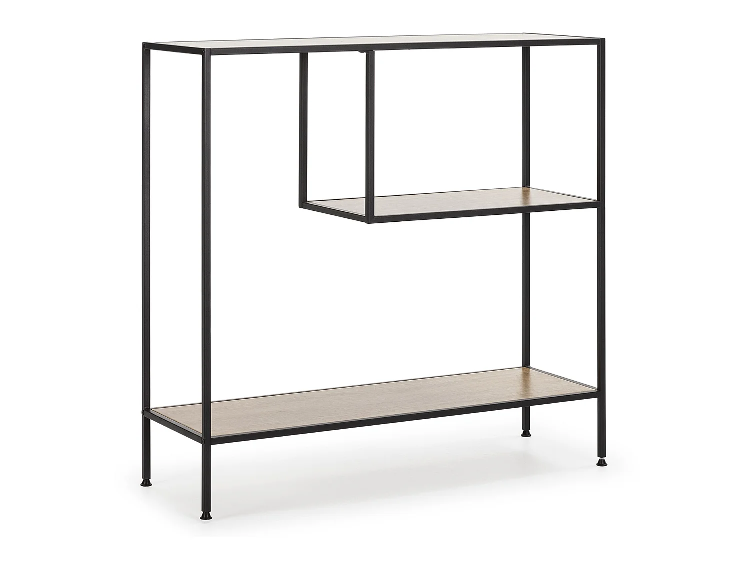 Mobili da ingresso Ines 2 Ripiani, Colore Rovere/Nero