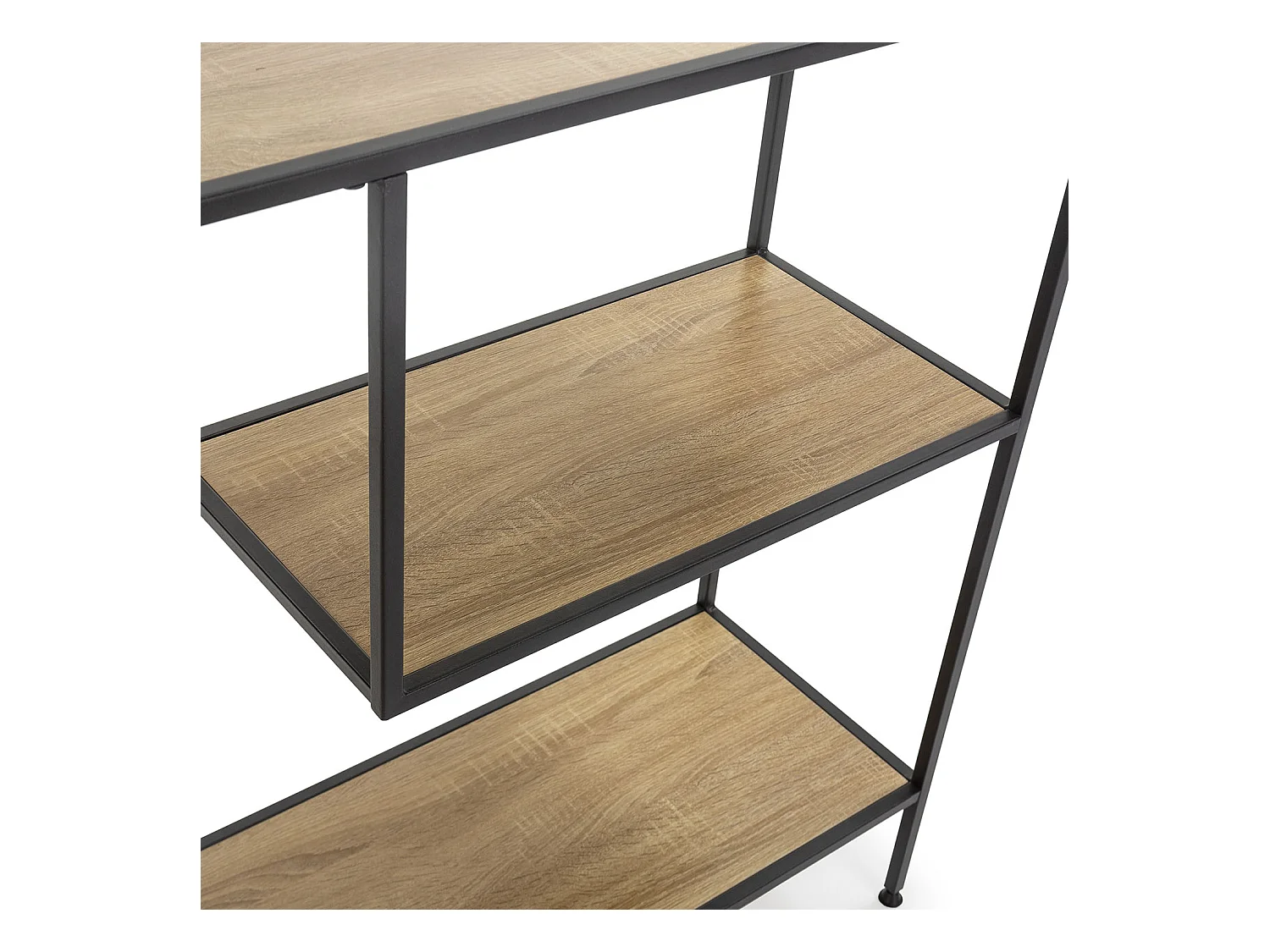 Mobili da ingresso Ines 2 Ripiani, Colore Rovere/Nero