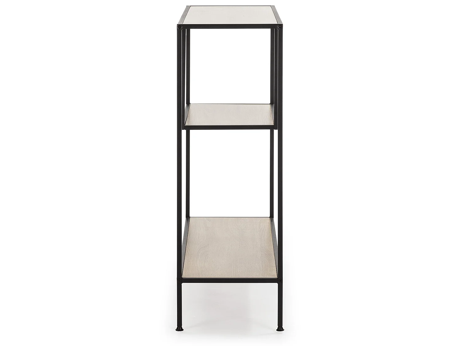 Meuble d'entrée Ines avec 2 étagères, couleur chêne/noir