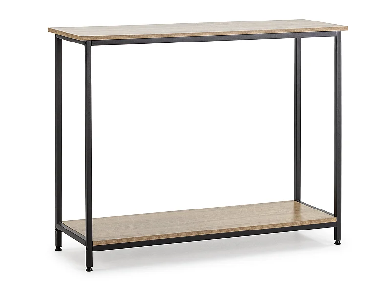 Kolumna Meble wejściowe Chloe korytarz z 1 dolną półką, dąb/czarny