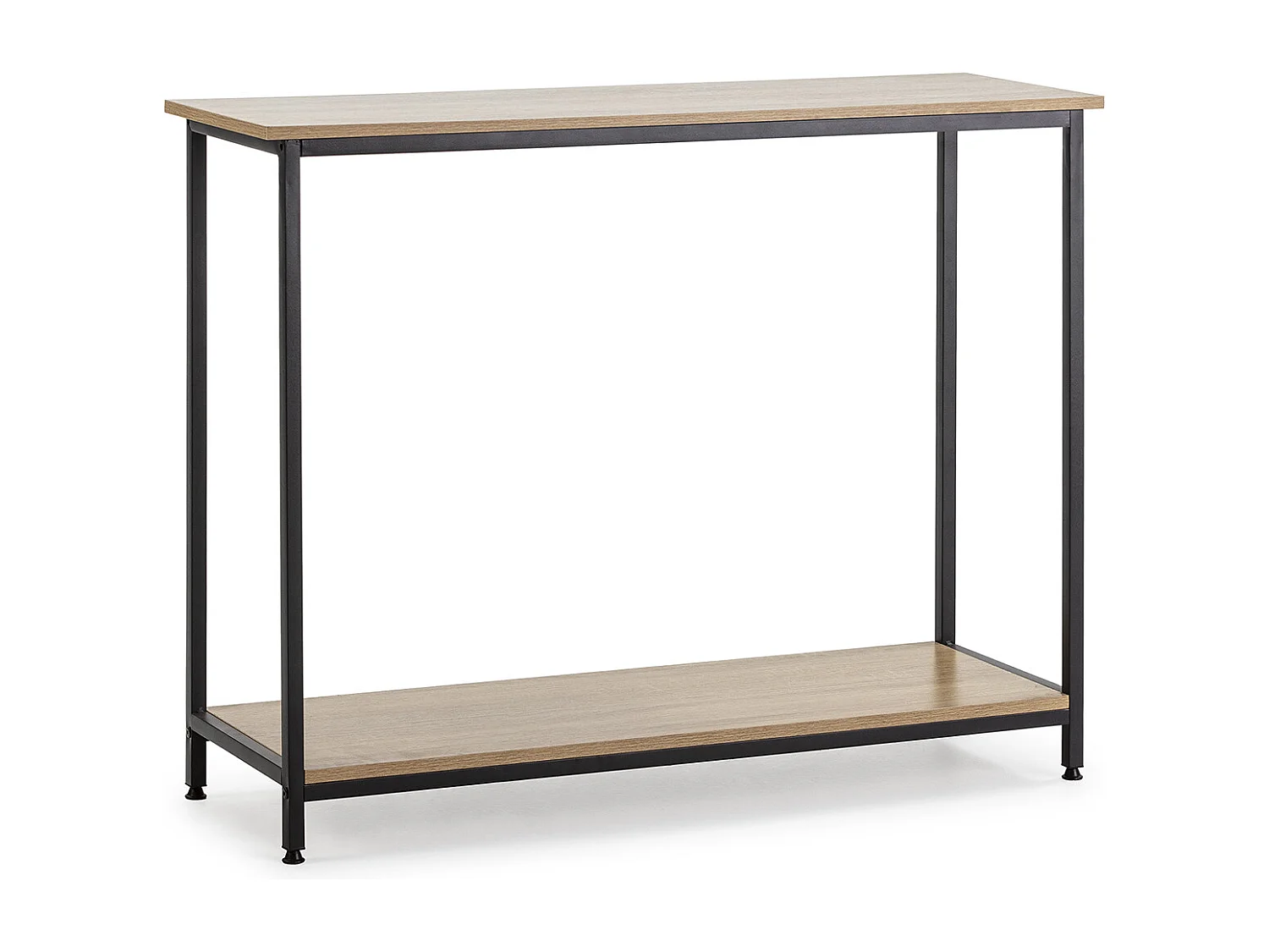 Hall de entrada Chloe com 1 prateleira inferior, cor carvalho/preto