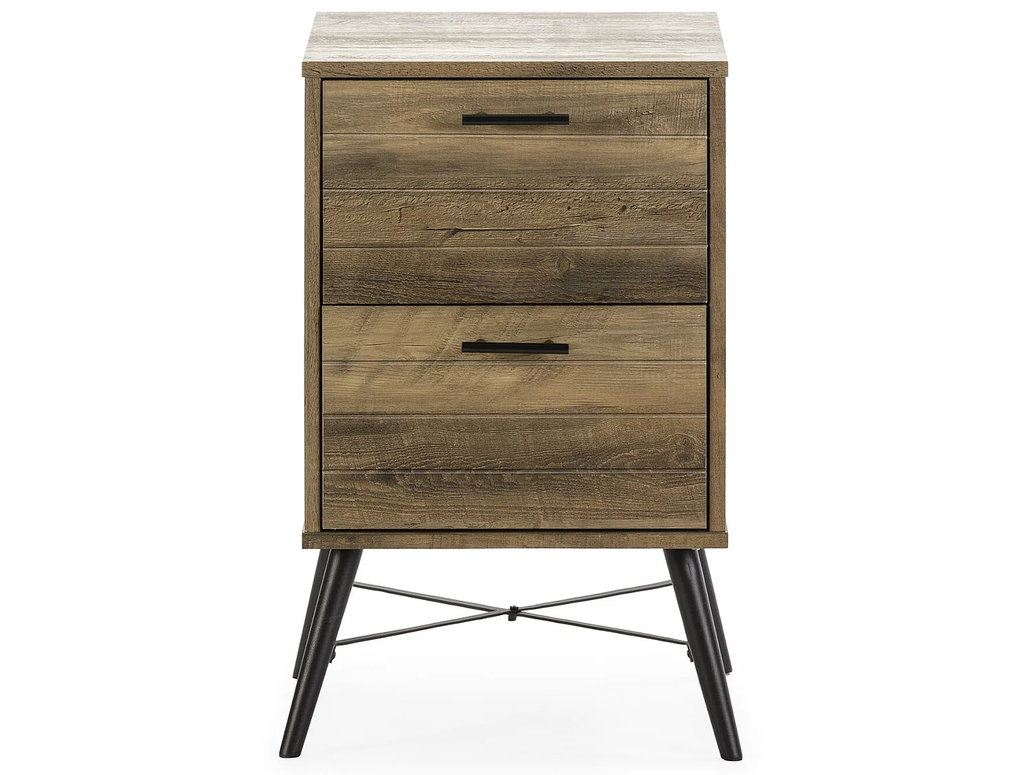 Mesa de cabeceira Cravo 2 gavetas Cor Rústica