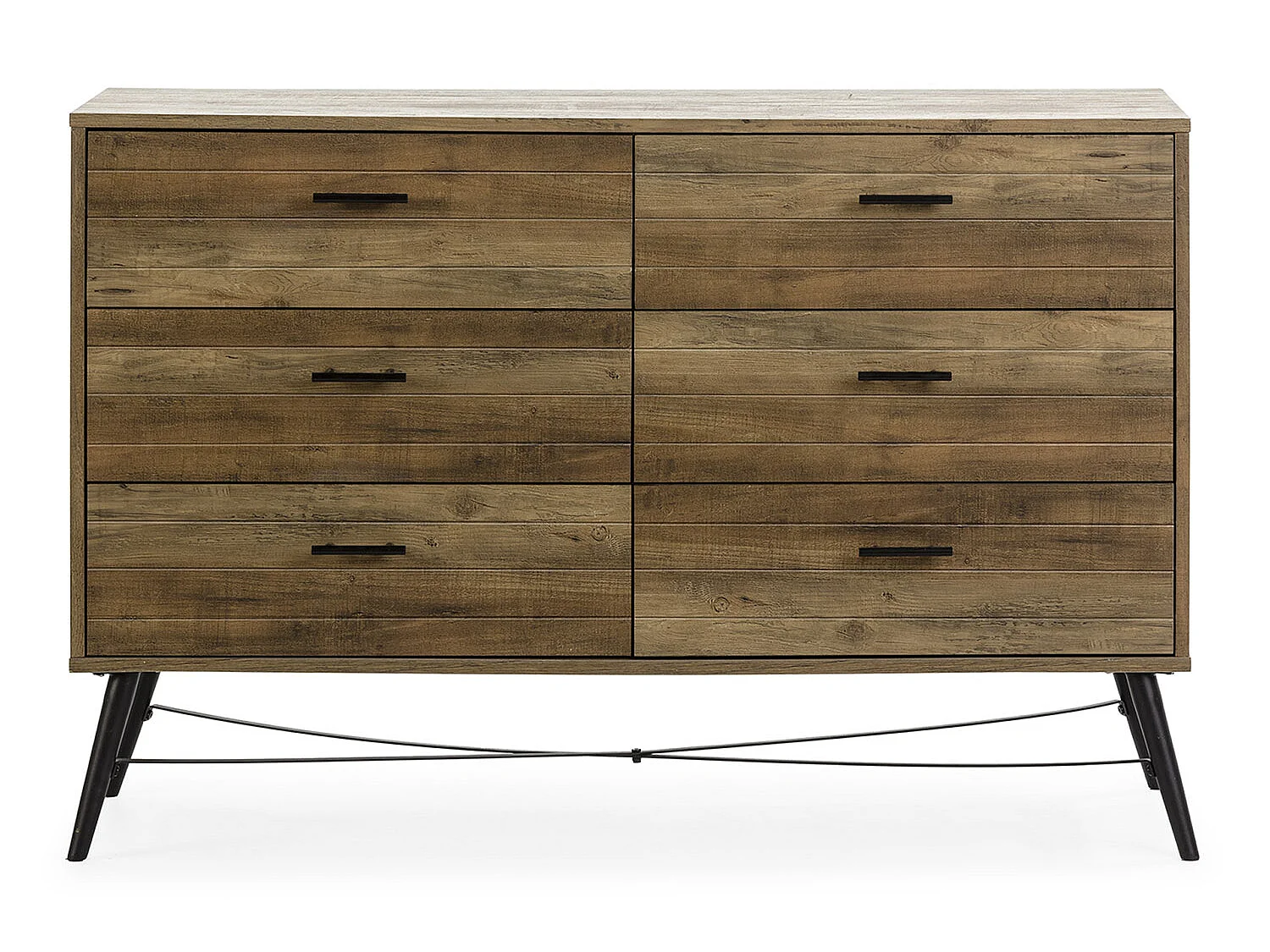 Cômoda de Noite Cravo 6 gavetas Cor Rústica