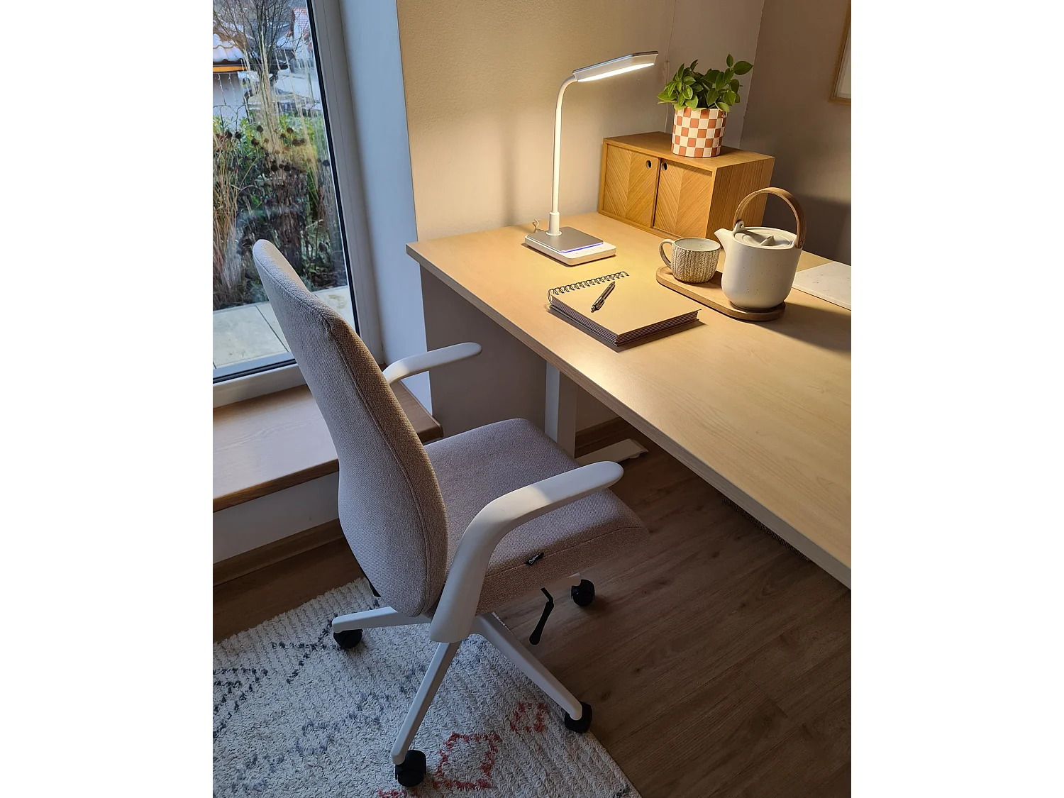 Lampe de bureau LED CENTAURUS Avec variateur Métal Blanc