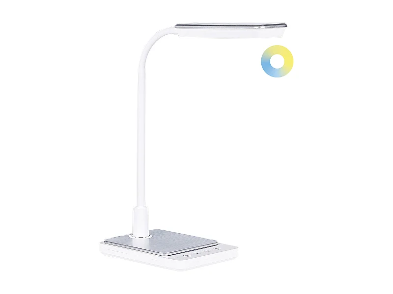 Lampe de bureau LED CENTAURUS Avec variateur Métal Blanc