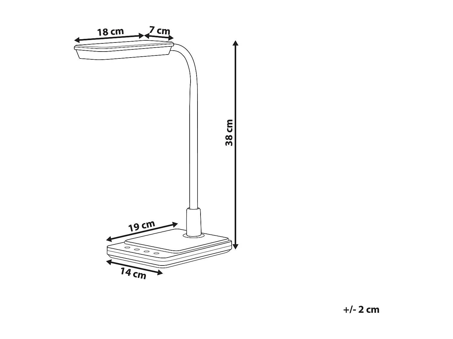 Lampe de bureau LED CENTAURUS Avec variateur Métal Noir