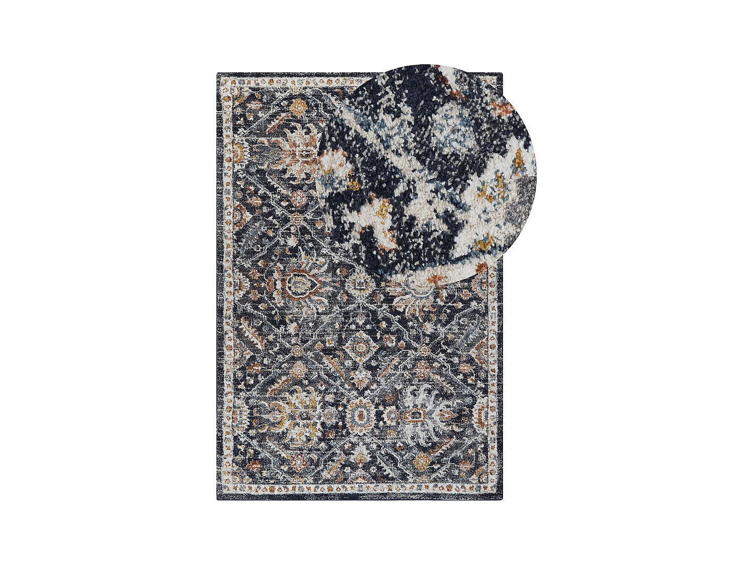 Tapete azul e creme 160 x 230 cm MALISHKA