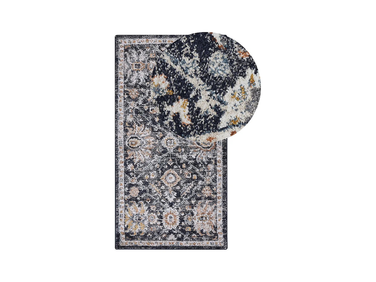 Vloerkleed polypropyleen blauw/beige 80 x 150 cm MALISHKA