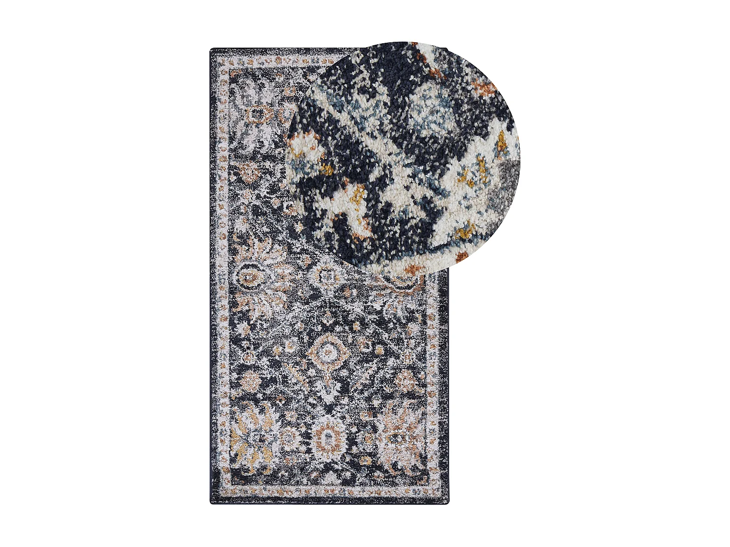 Tappeto beige e blu 80 x 150 cm MALISHKA