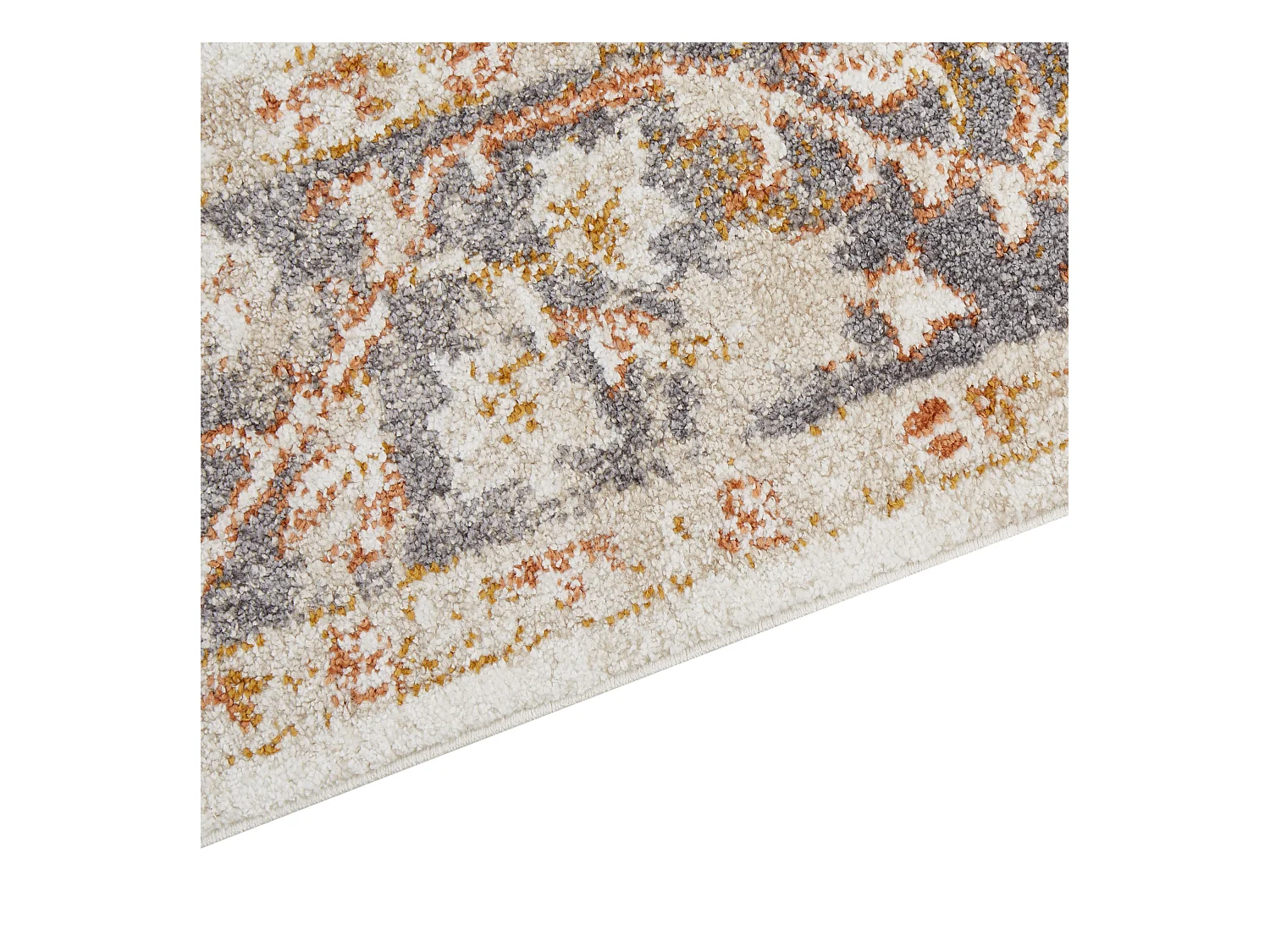 Teppich beige 80 x 150 cm Kurzflor orientalisches Muster Vintage Stil Nurnus