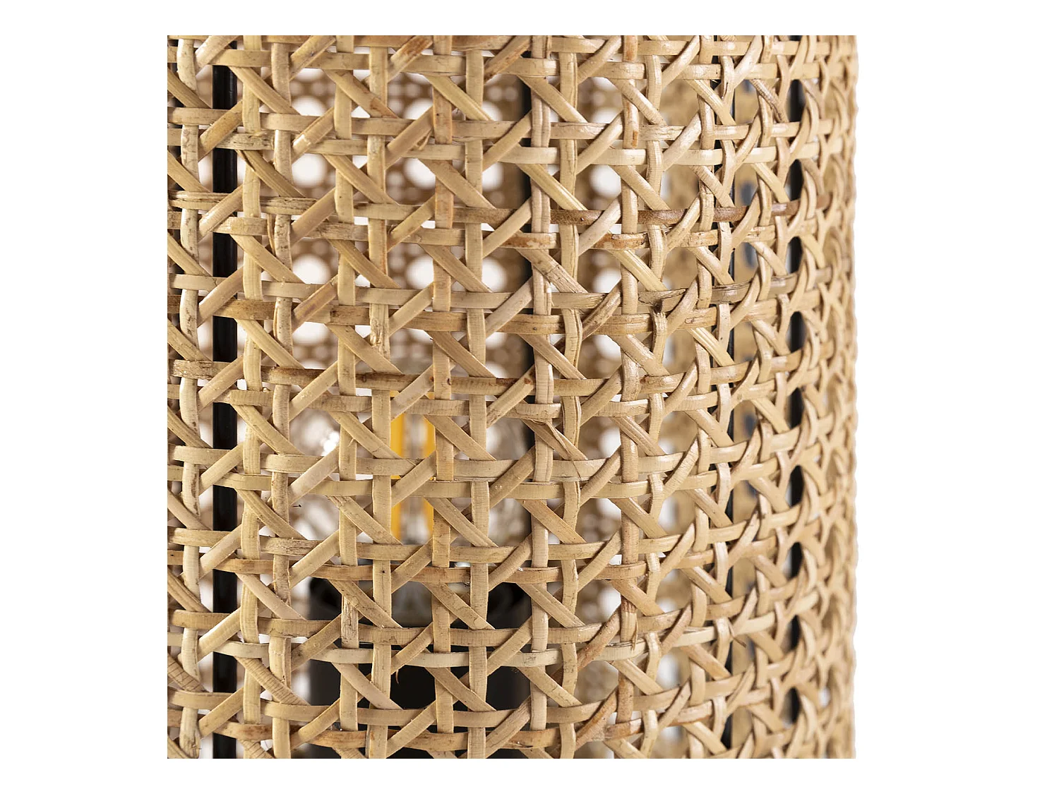 Lampada da tavolo Isao in rattan naturale, diametro 20 cm