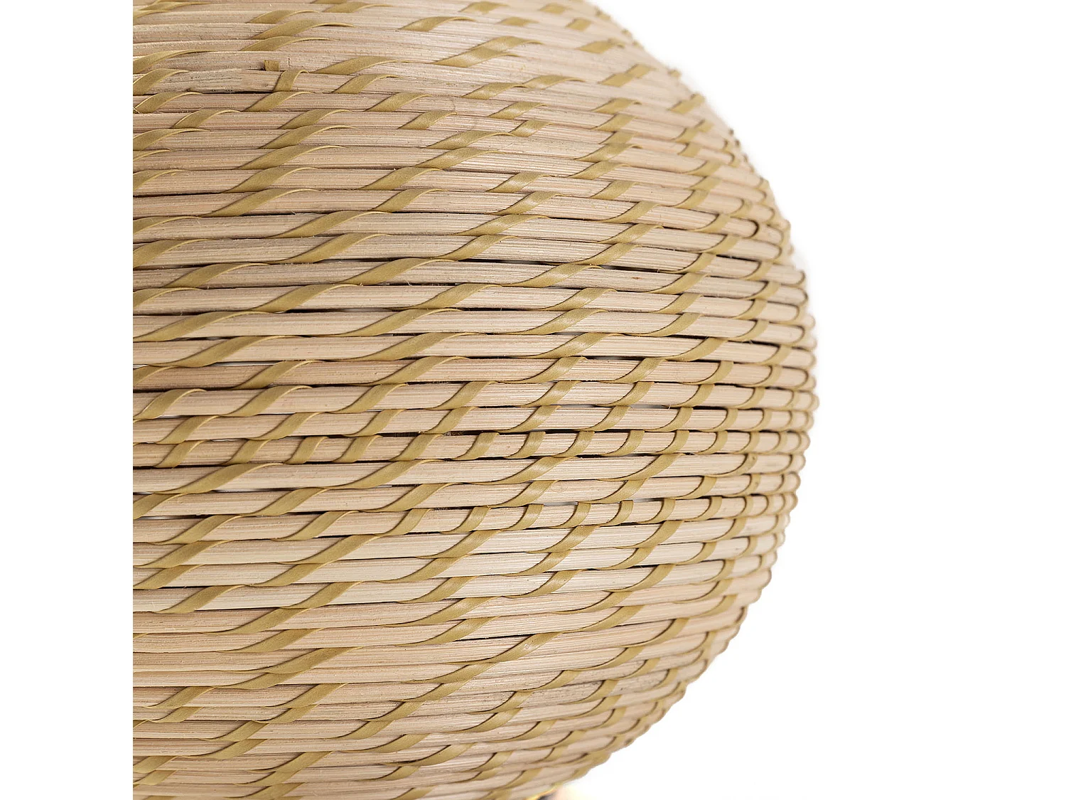 Lampe à poser Nori en rotin naturel, diamètre 40,5 cm